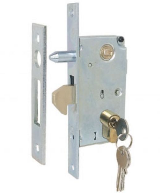 Slika Komplet brava, prihvatnik, cilindar za kliznu kapiju